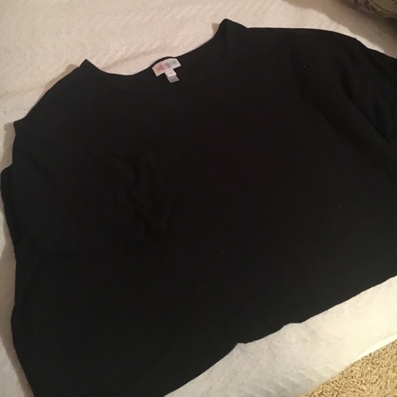 LuLaRoe Tops - solid black irma!!